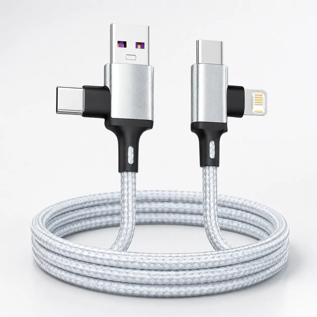 Câble de charge 4-en-1 USB/USB-C vers USB-C/Lightning