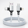 Câble de charge 4-en-1 USB/USB-C vers USB-C/Lightning