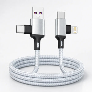Câble de charge 4-en-1 USB/USB-C vers USB-C/Lightning